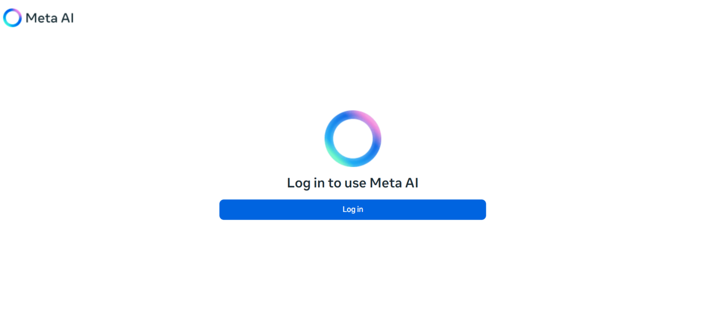 Giao diện Meta AI trên máy tính