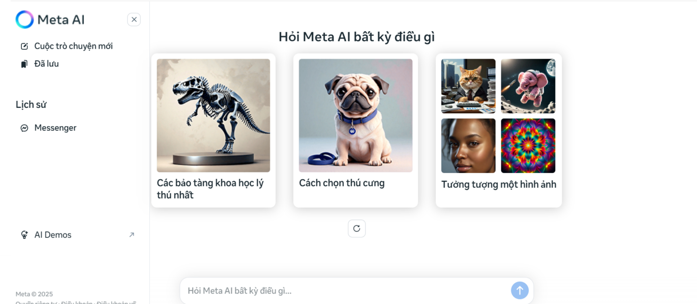 Khung trò chuyện Meta AI